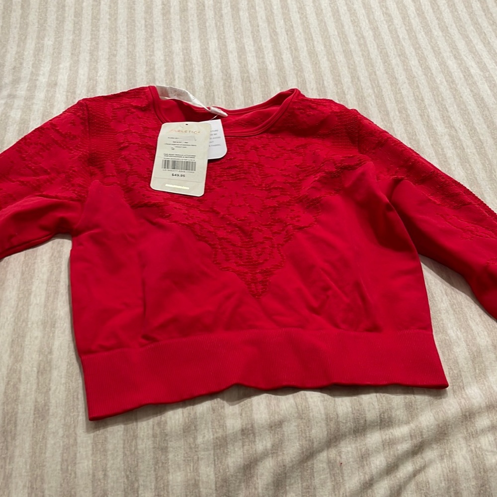 New fabletics floral sea top size large